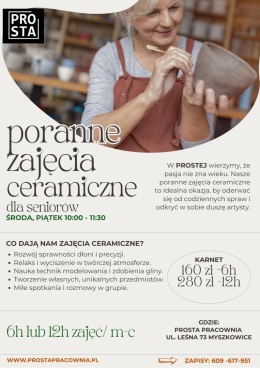 Poranne zajęcia ceramiczne - pakiet 6h